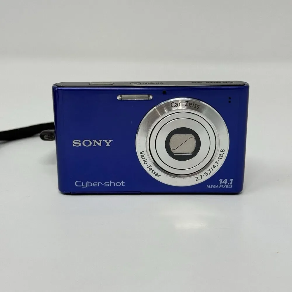 Sony Cyber Shot DSC-W330 14.1MP Electric Blue Camera Battery SD Case Tested